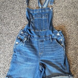 Judy Blue Blue Denim Short Overalls Romper